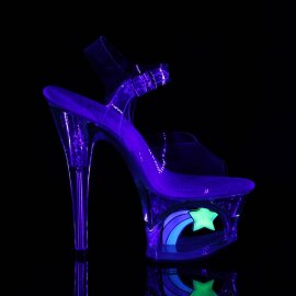 Pleaser MOON-708RSS Plateau Sandaletten Transparent EU-35 / US-5