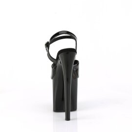 Pleaser NAUGHTY-809 Plateau Sandaletten Lack Schwarz EU-37 / US-7