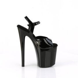 Pleaser NAUGHTY-809 Plateau Sandaletten Lack Schwarz EU-37 / US-7