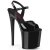 Pleaser NAUGHTY-809 Plateau Sandaletten Lack Schwarz EU-37 / US-7