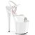 Pleaser NAUGHTY-809 Plateau Sandaletten Lack Weiß EU-41 / US-11