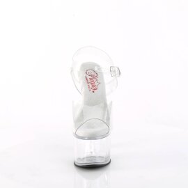 Pleaser PASSION-708 Plateau Sandaletten Transparent EU-35 / US-5