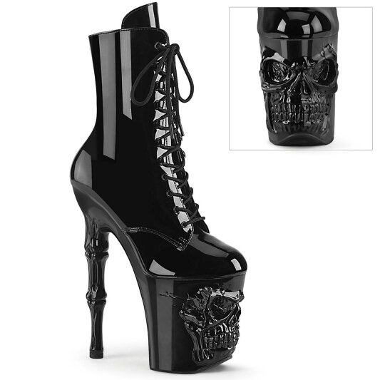 Pleaser RAPTURE-1020 Plateau Stiefeletten Lack Schwarz EU-36 / US-6