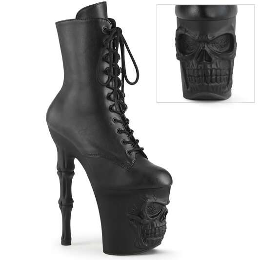 Pleaser RAPTURE-1020 Plateau Stiefeletten Kunstleder Schwarz EU-37 / US-7