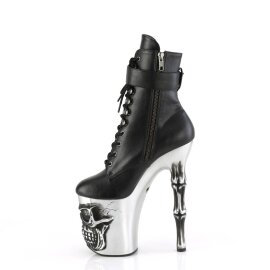 Pleaser RAPTURE-1020STR-LT Plateau Stiefeletten Kunstleder Schwarz EU-39 / US-9