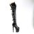 Pleaser RAPTURE-3028 Plateau Overknee Stiefel Lack Schwarz EU-37 / US-7