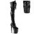 Pleaser RAPTURE-3028 Plateau Overknee Stiefel Lack Schwarz EU-38 / US-8