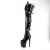 Pleaser RAPTURE-3028 Plateau Overknee Stiefel Lack Schwarz EU-38 / US-8