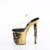 Pleaser RAPTURE-808-LT Plateau Sandaletten Transparent Gold EU-36 / US-6