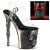 Pleaser RAPTURE-808-LT Plateau Sandaletten Transparent Silber EU-35 / US-5
