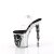 Pleaser RAPTURE-808-LT Plateau Sandaletten Transparent Silber EU-35 / US-5