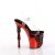 Pleaser RAPTURE-808-LT Plateau Sandaletten Transparent Rot EU-35 / US-5