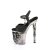Pleaser RAPTURE-809-LT Plateau Sandaletten Kunstleder Schwarz Silber EU-38 / US-8