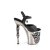 Pleaser RAPTURE-809-LT Plateau Sandaletten Kunstleder Schwarz Silber EU-38 / US-8