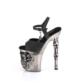 Pleaser RAPTURE-809-LT Plateau Sandaletten Kunstleder Schwarz Silber EU-39 / US-9