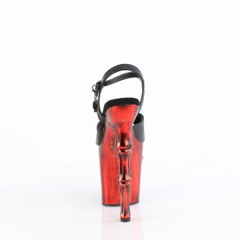 Pleaser RAPTURE-809-LT Plateau Sandaletten Kunstleder Schwarz Rot EU-35 / US-5
