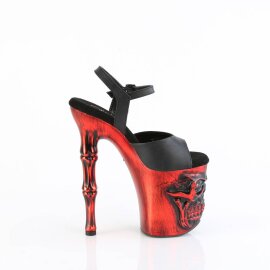 Pleaser RAPTURE-809-LT Plateau Sandaletten Kunstleder Schwarz Rot EU-35 / US-5