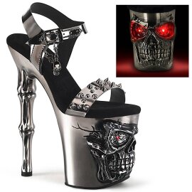 Pleaser RAPTURE-812-LT Plateau Sandaletten Leder Schwarz...