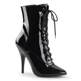 Pleaser SEDUCE-1020 Stiefeletten Lack Schwarz EU-39 / US-9