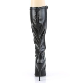 Pleaser SEDUCE-2000 Kniestiefel Kunstleder Schwarz EU-38 / US-8