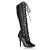 Pleaser SEDUCE-2024 Kniestiefel Kunstleder Schwarz EU-37 / US-7