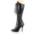Pleaser SEDUCE-2024 Kniestiefel Kunstleder Schwarz EU-37 / US-7