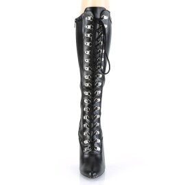 Pleaser SEDUCE-2024 Kniestiefel Kunstleder Schwarz EU-38...