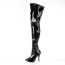 Pleaser SEDUCE-3000 Overknee Stiefel Lack Schwarz EU-37 / US-7