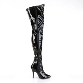 Pleaser SEDUCE-3000 Overknee Stiefel Lack Schwarz EU-37 / US-7