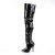 Pleaser SEDUCE-3010 Overknee Stiefel Lack Schwarz EU-38 / US-8