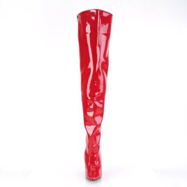 Pleaser SEDUCE-3010 Overknee Stiefel Lack Rot EU-40 / US-10