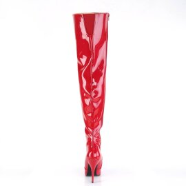 Pleaser SEDUCE-3010 Overknee Stiefel Lack Rot EU-40 / US-10
