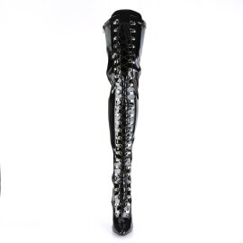 Pleaser SEDUCE-3024 Overknee Stiefel Lack Schwarz EU-38 /...
