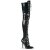 Pleaser SEDUCE-3024 Overknee Stiefel Lack Schwarz EU-38 / US-8