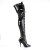 Pleaser SEDUCE-3024 Overknee Stiefel Lack Schwarz EU-38 / US-8