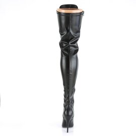 Pleaser SEDUCE-3024 Overknee Stiefel Kunstleder Schwarz EU-37 / US-7