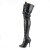 Pleaser SEDUCE-3024 Overknee Stiefel Kunstleder Schwarz EU-37 / US-7