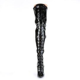 Pleaser SEDUCE-3028 Overknee Stiefel Lack Schwarz EU-37 /...