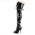 Pleaser SEDUCE-3028 Overknee Stiefel Lack Schwarz EU-37 / US-7