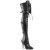 Pleaser SEDUCE-3028 Overknee Stiefel Kunstleder Schwarz EU-37 / US-7