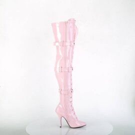 Pleaser SEDUCE-3028 Overknee Stiefel Lack Rosa EU-38 / US-8