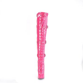 Pleaser SEDUCE-3028 Overknee Stiefel Lack Pink EU-37 / US-7