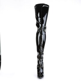 Pleaser SEDUCE-3063 Overknee Stiefel Lack Schwarz EU-37 /...