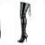 Pleaser SEDUCE-3063 Overknee Stiefel Lack Schwarz EU-37 / US-7
