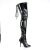 Pleaser SEDUCE-3063 Overknee Stiefel Lack Schwarz EU-37 / US-7