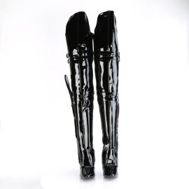 Pleaser SEDUCE-3080 Overknee Stiefel Lack Schwarz EU-37 /...