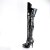 Pleaser SEDUCE-3080 Overknee Stiefel Lack Schwarz EU-38 / US-8