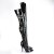 Pleaser SEDUCE-3080 Overknee Stiefel Lack Schwarz EU-38 / US-8
