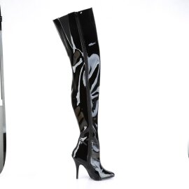 Pleaser SEDUCE-4010 Overknee Stiefel Lack Schwarz EU-37 / US-7