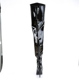 Pleaser SEDUCE-4010 Overknee Stiefel Lack Schwarz EU-38 / US-8